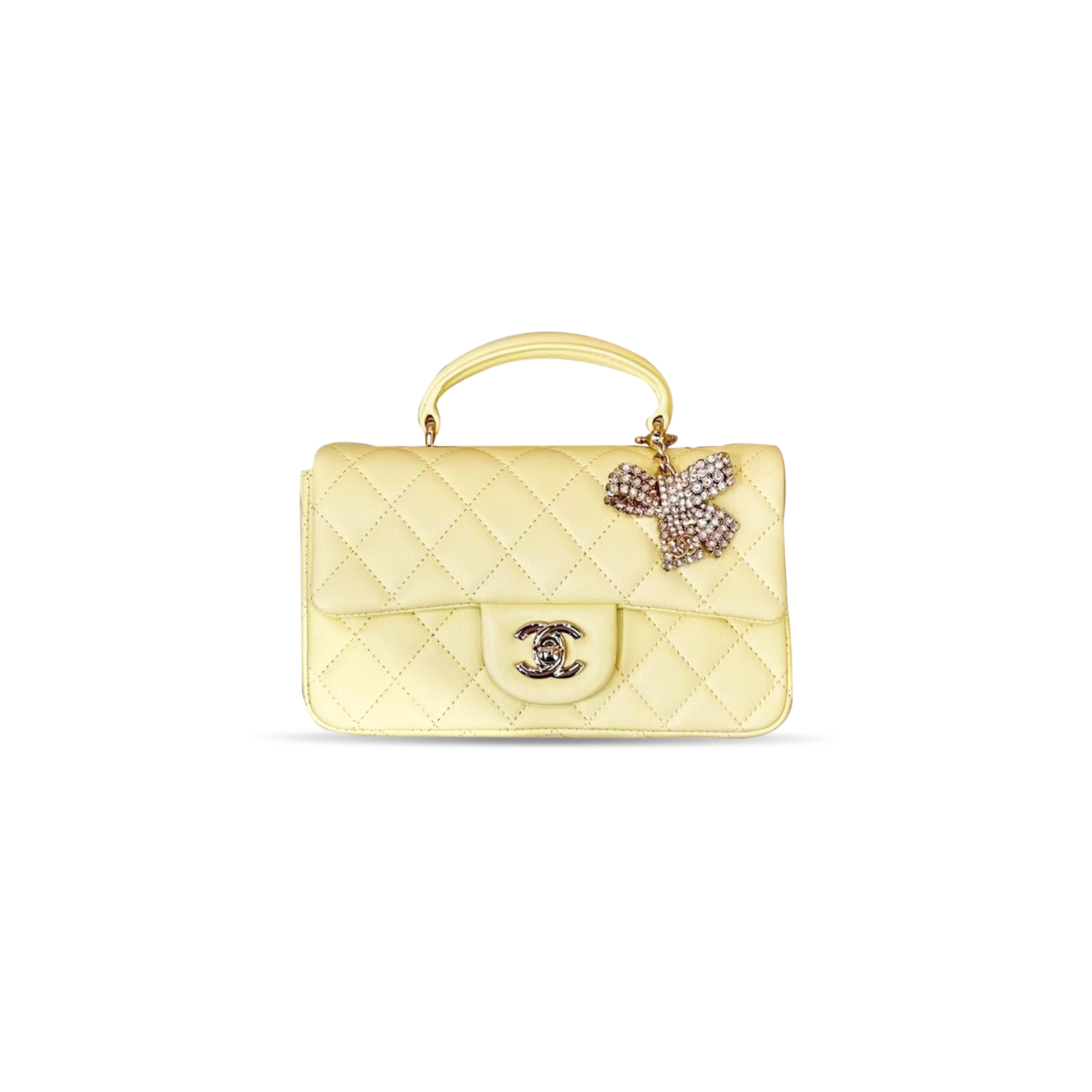 CHANEL MINI CLASSIC HANDBAG WITH TOP HANDLE AS2431 (20*12*6cm)